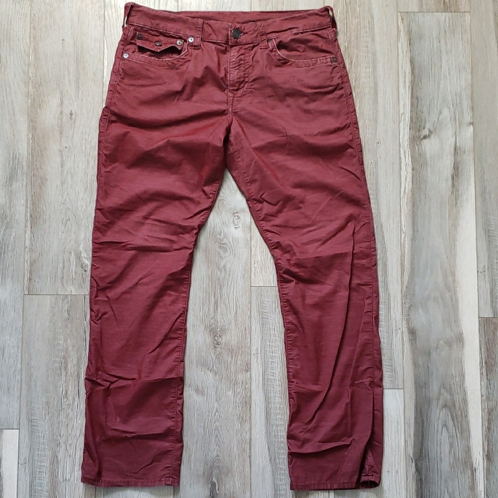 Men's Burgundy Casual Pants